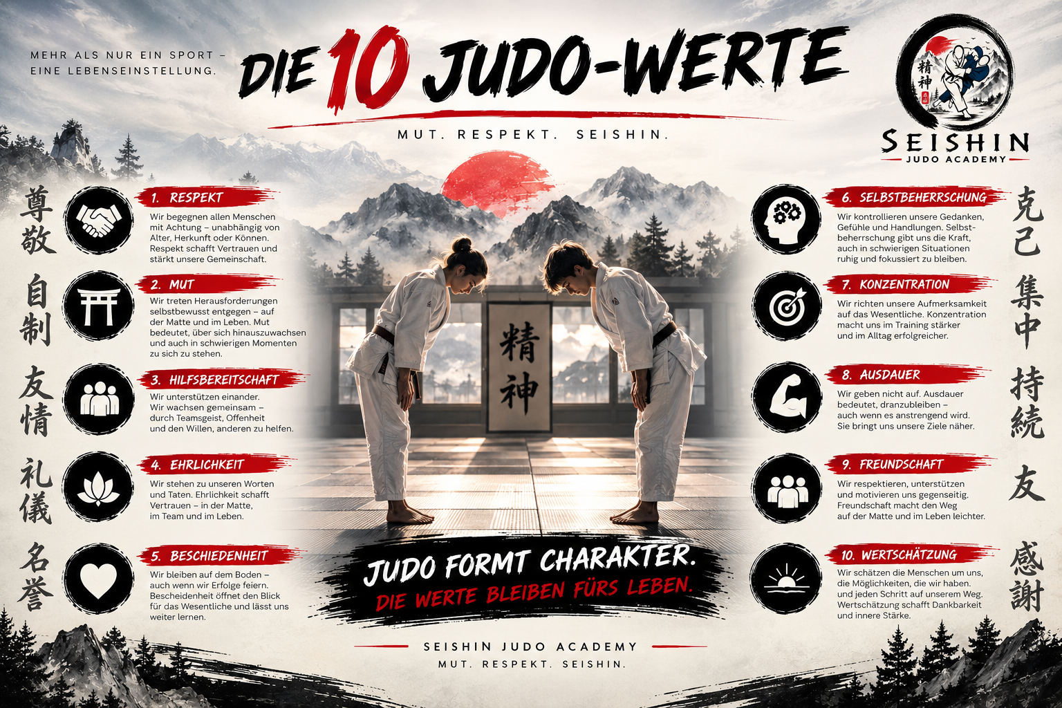 Die 10 Judo-Werte